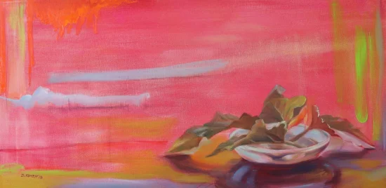 Landscape & Still Life Leaves in red