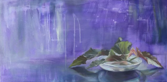 Landscape & Still Life Leaves in violet