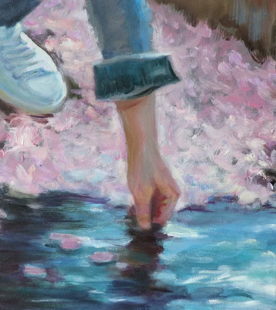 Figural realistic In the japanese garden /prints available/