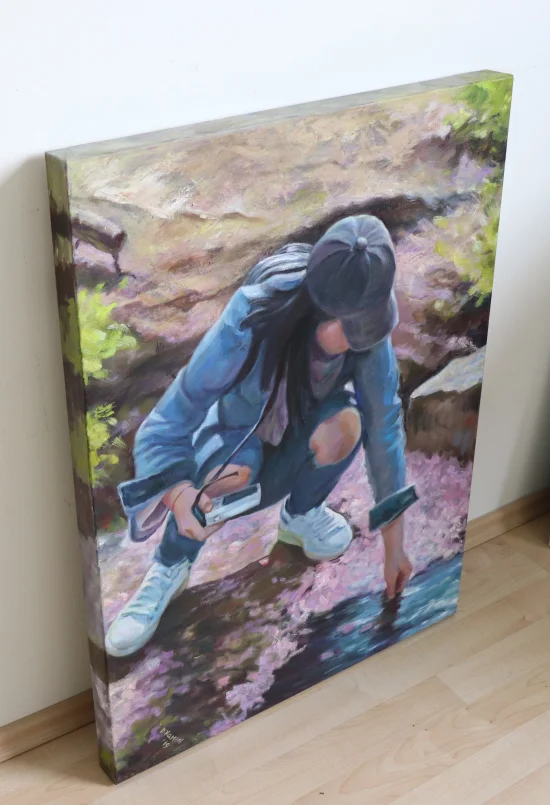 Figural realistic In the japanese garden /prints available/