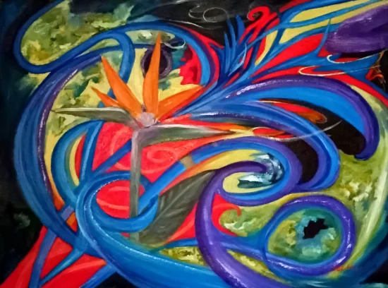 Semiabstract Ripples of a Flower