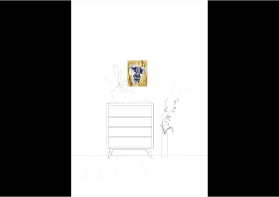 Figural realistic Custom Pet Portrait 2