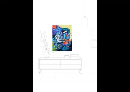 Semiabstract Aegithalos' Dreamworld /prints available/