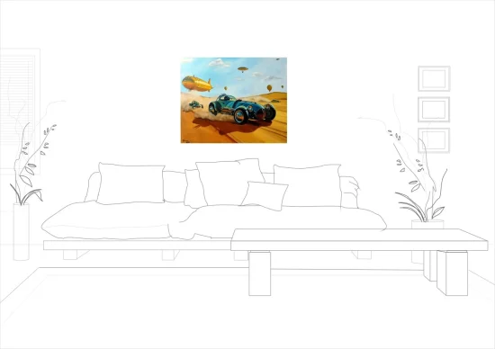 Figural realistic Desert rally