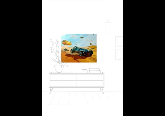 Figural realistic Desert rally
