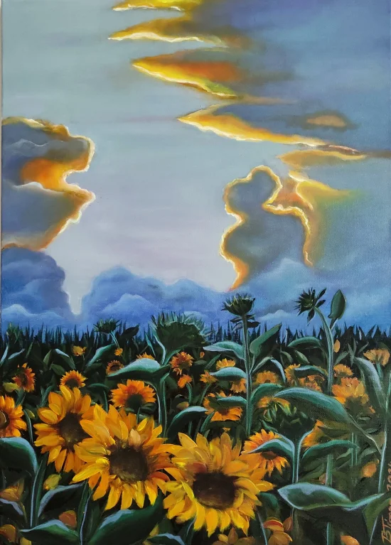 Landscape & Still Life A lady with a bun rules the Clouds
